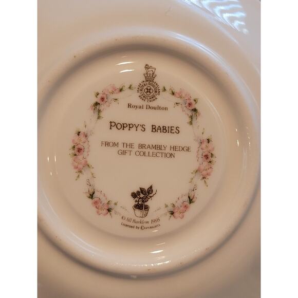 Vintage Royal Doulton Poppy's Babies Cup and Saucer Brambly Hedge Collection - Picture 13 of 15